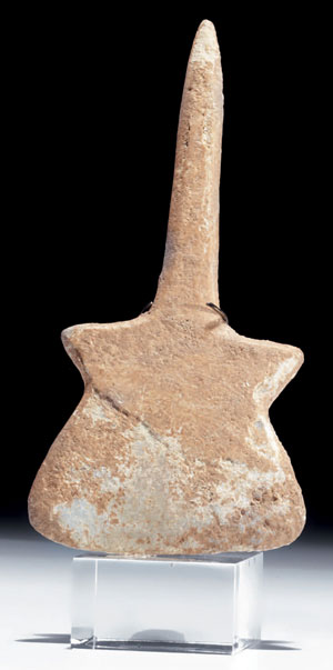 obverse: Idolo a violino Materia e tecnica: marmo bianco scolpito Ido