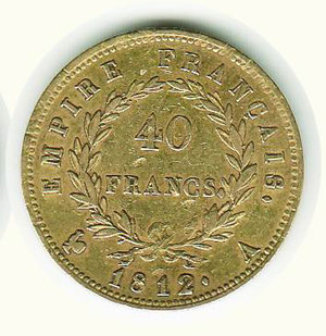 reverse: FRANCIA - Napoleone - 40 Franchi 1812