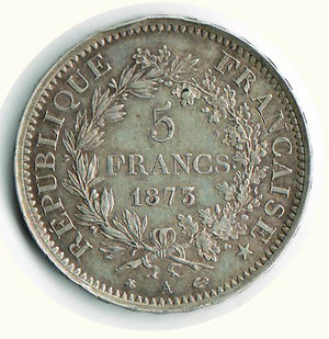 reverse: FRANCIA Repubblica - 5 Francs 1875