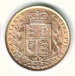 reverse: GRAN BRETAGNA - Vittoria - Sterlina 1872