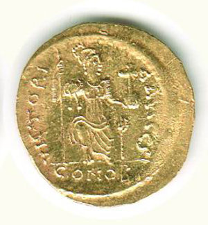 reverse: GRECIA - Costantinopoli - Giustino (575-578) - Solido