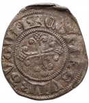 reverse: Zecche Italiane - Milano. Gian Galeazzo Visconti. 1378-1402. Denaro. MI. B.1482. Peso gr. 0,52. BB-qSPL. Parziale argentatura.