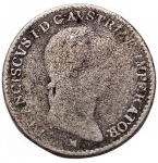 reverse: Zecche Italiane - Milano. Francesco I. 1815-1835. 1/4 di lira austriaca 1823. Ag. MB.