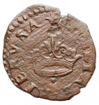 reverse: Zecche Italiane - Napoli. Filippo II. 1556-1598. Da due cavalli. Ae. D/ Testa nuda a destra. R/ Corona reale. Peso 2,02 gr. Diametro 21,1 mm. qBB.