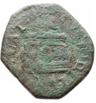 reverse: Zecche Italiane - Napoli. Filippo IV. 1621-1665. Tornese. Ara / Cornucopia 1617. Ae. Peso 3,44 gr. qBB. Intonso. Patina verde.