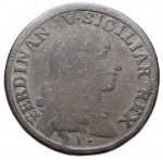 reverse: Zecche Italiane - Napoli. Ferdinando IV. 1759-1816. Grano 1792. AE. MIR 397/8. P.R. 116. Peso gr. 6.15. BB. Bella patina.