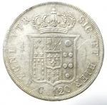 reverse: Zecche Italiane. Napoli. Ferdinando II di Borbone. 1830-1859. 120 grana o piastra 1842. AG. BB\BB+.