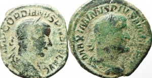 obverse: Lotti. Impero Romano. Lotto di 2 Sesterzi Massimino e Gordiano III, mediamente MB\qBB.w