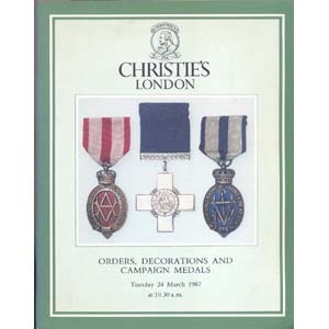 obverse: CHRISTIE’S.- London 24 March 1987. Orders, Decoration and campaign medals.pp. 49, nn. 252, ill. b/n. l.p.agg.