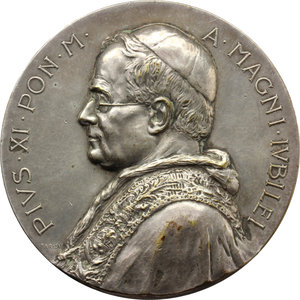 obverse: Pio XI (1922-1939), Achille Ratti.. Medaglia per il Grande Giubileo del 1925