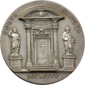 reverse: Pio XI (1922-1939), Achille Ratti.. Medaglia per il Grande Giubileo del 1925