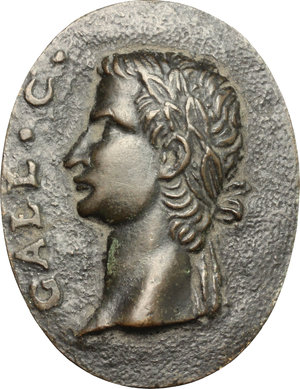 obverse: Gallieno (253-268).. Placchetta ovale, XVII sec