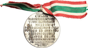 reverse: Medaglia con appiccagnolo e coccarda tricolore PRO CASA ITALIANI ALL ESTERO