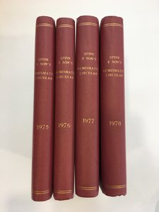 obverse: SPINK.. The Numismatic Circular. Tutti i volumi dell anno 1975, 1976, 1977, 1978. London. In-8, tela ed., numerose illustrazioni n.t