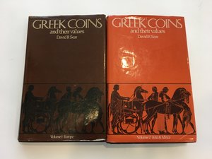 obverse: SEAR, David R. . Greek Coins and their values.   2 voll. London, 1978-1979.   Volume I (Europe): pp. XL, 316, ill. n.t.  Volume II (Asia & Africa): pp. XLVIII, 317-762, ill. n.t