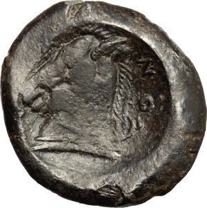 reverse: AE Half Unit, Neapolis mint, after 276 BC