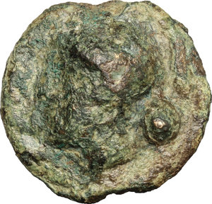 obverse: Janus/Prow to right libral series.. AE Cast Uncia, c. 225-217 BC