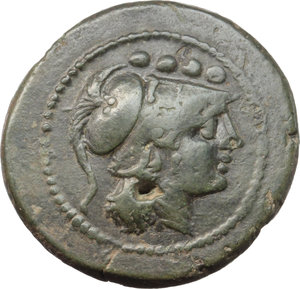 obverse: Sextantal series.. AE Triens, after 211 BC