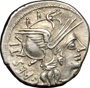 obverse: C. Antestius.. AR Denarius, 146 BC
