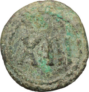 reverse: Augustus (27 BC - 14 AD).. Anonymous AE Tessera, struck under Tiberius