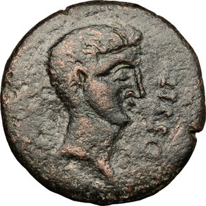 obverse: Augustus (27 BC - 14 AD).. AE 26 mm, Osset mint, Hispania