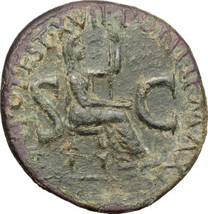 reverse: Tiberius (14-37).. AE As, 15-16 AD
