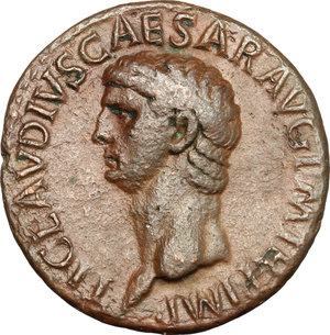 obverse: Claudius (41-54).. AE As, 41-50 AD