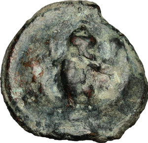 obverse: Northern Apulia, Luceria. AE Cast Uncia, c. 225-217