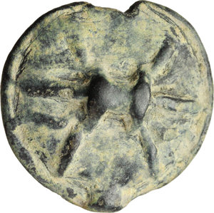 obverse: Northern Apulia, Luceria. AE Cast Quadrunx, c. 217-212 BC