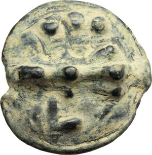 reverse: Northern Apulia, Luceria. AE Cast Quadrunx, c. 217-212 BC