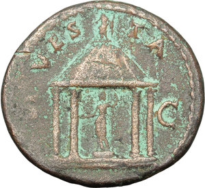 reverse: Domitian as Caesar (69-81).. AE As, 72 AD