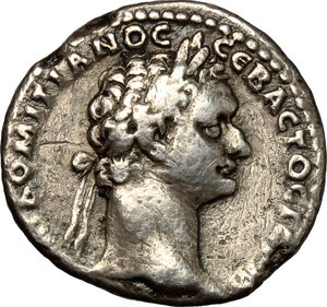 obverse: Domitian (81-96).. AR Didrachm, Caesarea mint, Cappadocia. RY 13= 93-94 AD