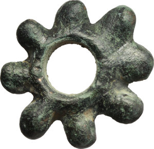 obverse: Celtic, Danubian Region. AE Ring-money with eight pellets, c. 2nd-1st century BC