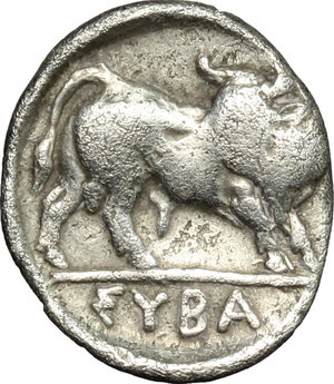 reverse: Southern Lucania, Sybaris. AR Triobol, c. 446-440 BC