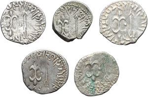 reverse: Indo-Skythians..  Kshaharatas. Lot of 4 AR Drachms, 1st century AD