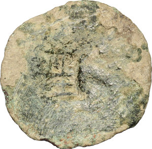 obverse: Caffa. AE Tartar pulo with Genoese  castle  countermark