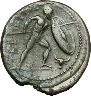 reverse: Bruttium, The Brettii. AE Unit (Drachm), c. 211-208 BC. Fourth coinage