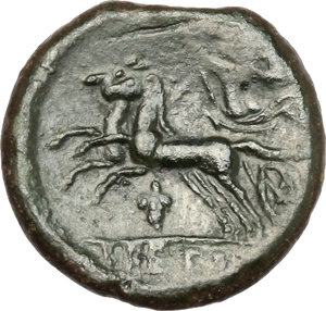 reverse: Bruttium, The Brettii. AE Half, c. 211-208 BC. Fourth coinage