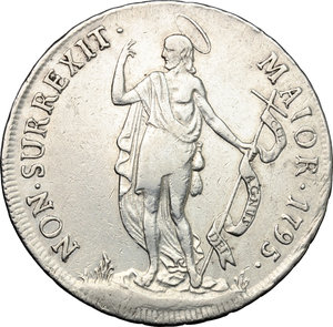 reverse: Genova.  Dogi Biennali (1528-1797).. Da 4 lire 1795