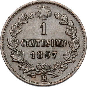 reverse: Umberto I (1878-1900).. Centesimo 1897
