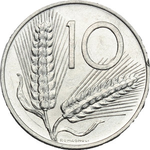 reverse: 10 lire 1954