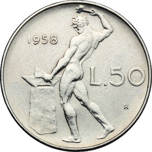 reverse: 50 lire 1958