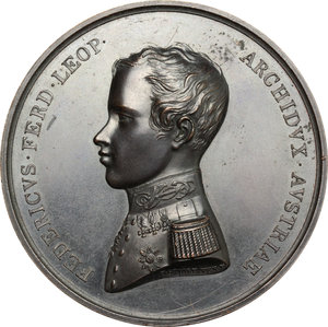 obverse: Austria.  Frederick (1821-1847), Archduke of Austria. Medal commemorating the Battle of Sidon, 1841