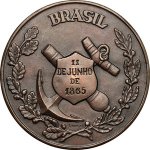 reverse: Brazil. Medal 1965, commemorating the 1st centenary of the Battle of the Riachuelo (11 June 1865)