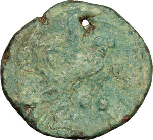 reverse: Coastal Etruria, Populonia. AE Sextans, late 3rd cent. BC