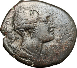 obverse: Bruttium, Rhegion. AE Pentonkion, 215-150 BC