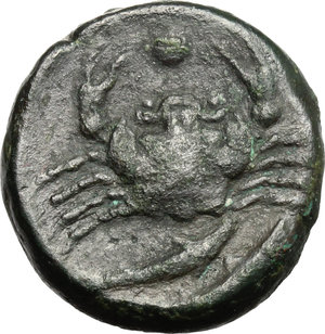 reverse: Akragas. AE Hexas, c. 406 BC