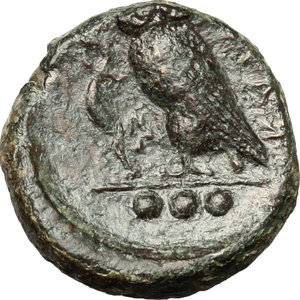 reverse: Kamarina. AE Tetras, c. 410 BC