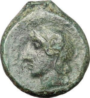 obverse: Kamarina. AE Tetras, 420-405 BC