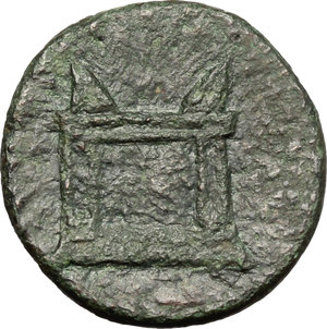 reverse: Panormos.  Roman Rule.. AE, after 241 BC